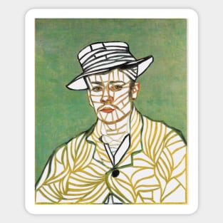 Van Gogh - Yellow Jacket Collage Art Sticker